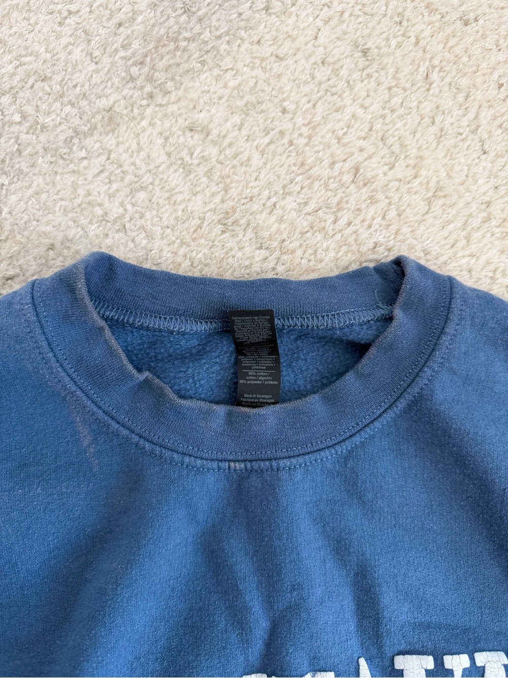 Gildan Blue Montauk Crewneck Sweatshirt - Picture 2 of 5